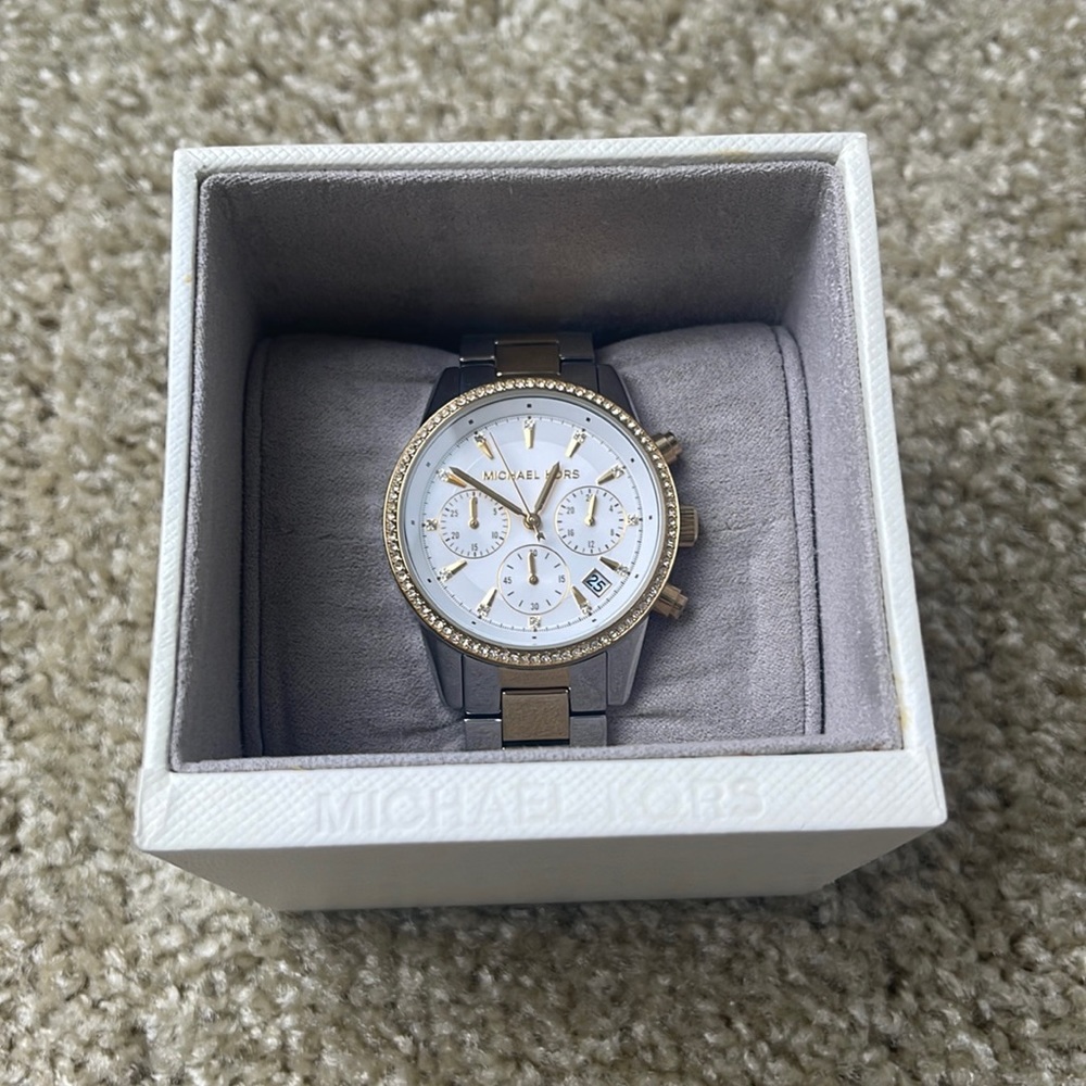 Michael Kors Women's Two-Tone Stainless Steel Bracelet Watch 37mm